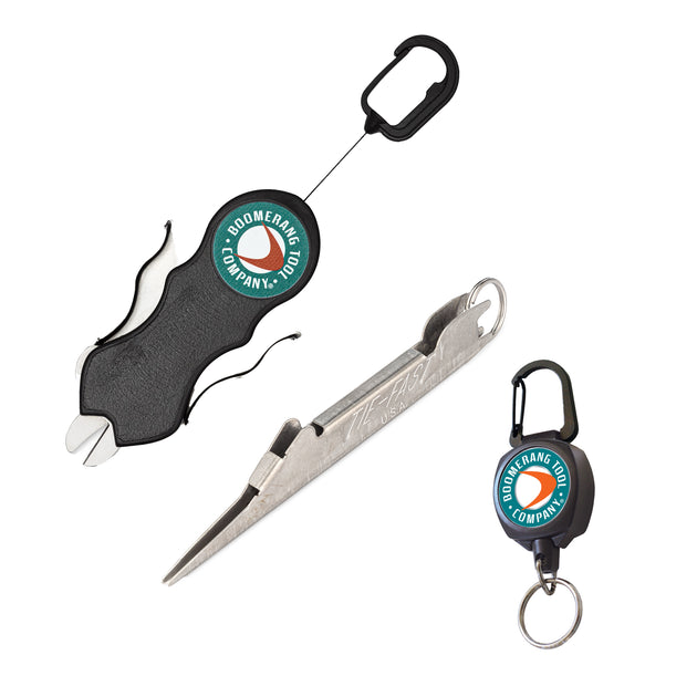 Boomerang Tool Company Long Snip Fishing Line Cutter for Fly Fishing with  Retractable Tether and Stainless Steel Blades That Cut Braid Clean and  Smooth Everytime!, Black (BTC243), Pliers & Tools 