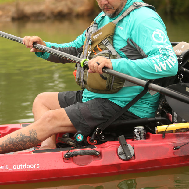 120cm Kayak Canoe Paddle Leash Clip Safety Fishing Rod Tether Holder Orange